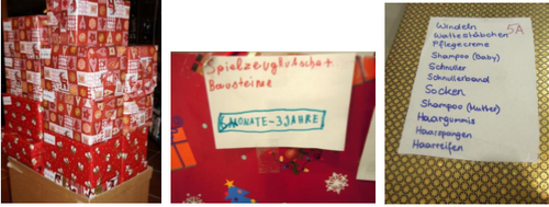 Weihnachtspäckchen für schwangere Frauen in Not und Babys Weihnachtspäckchen für schwangere Frauen in Not und Babys